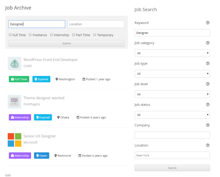 Job Board Manager - Search 1