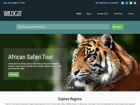 Wildcat – Travel & Booking WordPress Theme