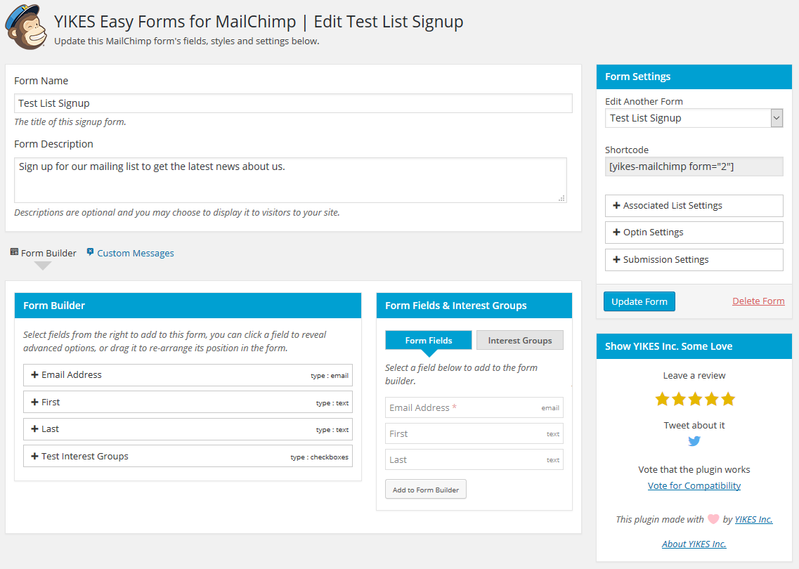 Easy Forms for MailChimp