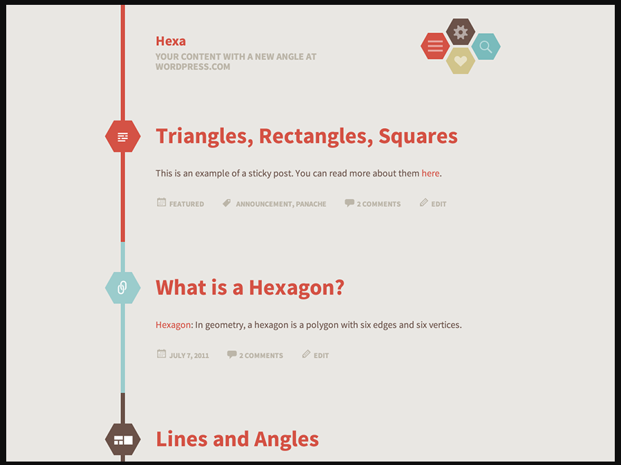 Hexa- Colorful WordPress Blog Theme