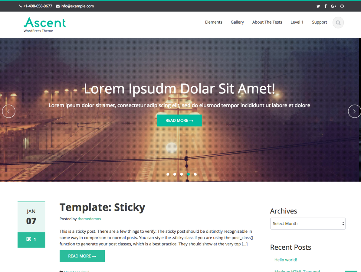 Ascent – Search Engine Optimized Blog Theme