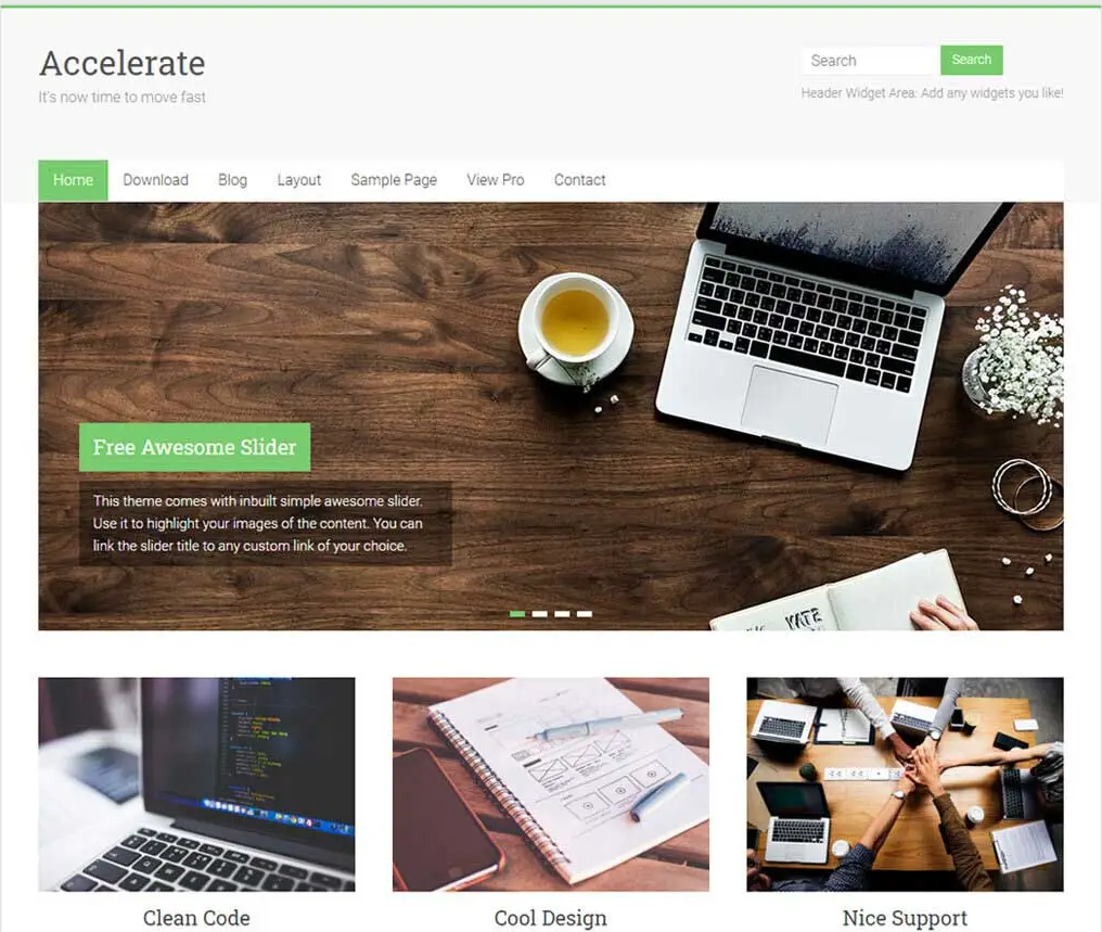 Accelerate- Free Multipurpose Blog WordPress Theme