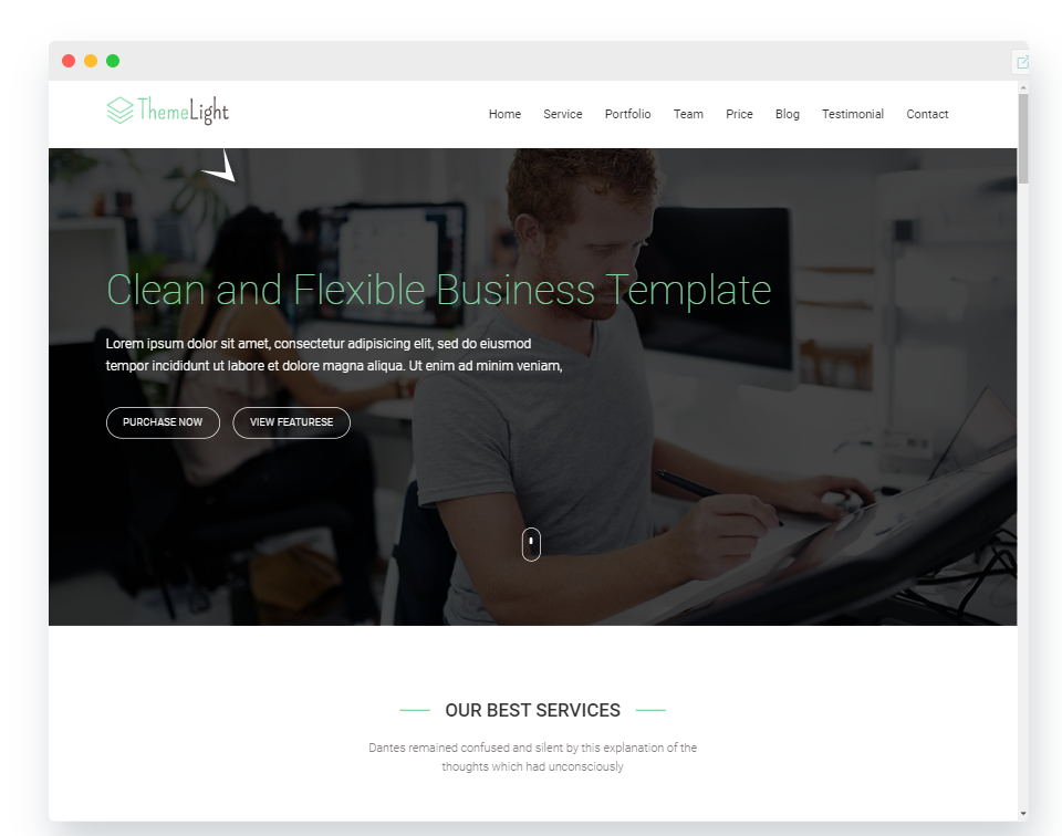 Themelight Bootstrap One Page Business Template