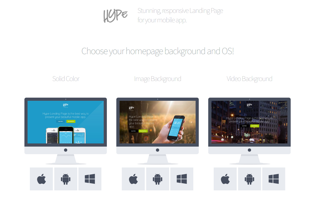 Hype – WordPress App Landing Page