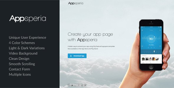 AppSperia – WordPress App Landing Page