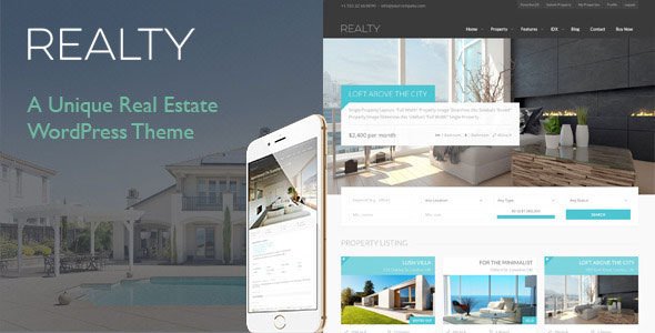 Realty – Unique Real Estate WordPress Theme