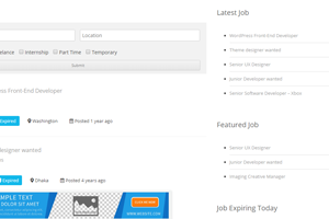 Widgets addon by job board manager wordpress plugin